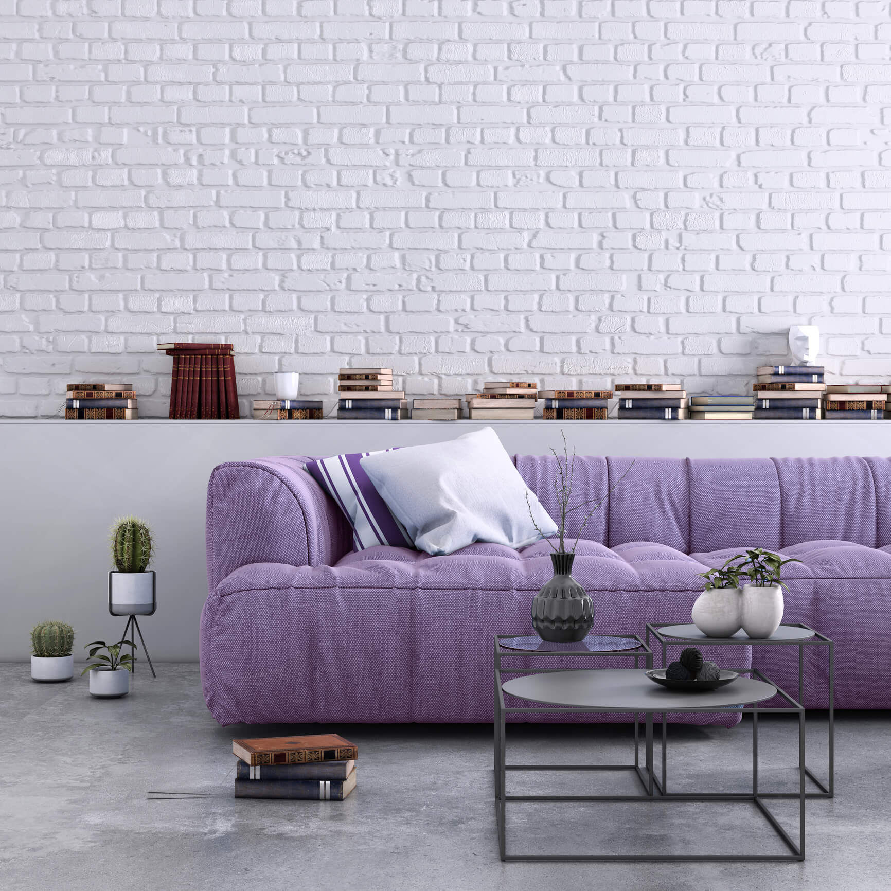 Purple sofa